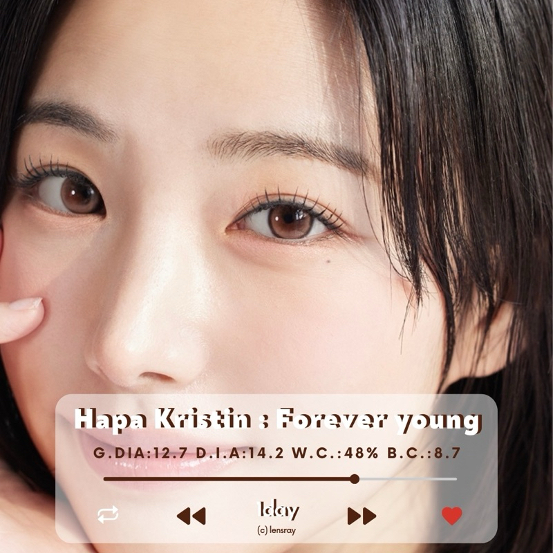 (รายวัน/ยกกล่อง5คู่) Hapa Kristin รุ่น Forever young คอนแทคเลนส์แท้รายวันพร้อมส่ง มีสายตาปกติและค่าสายตา