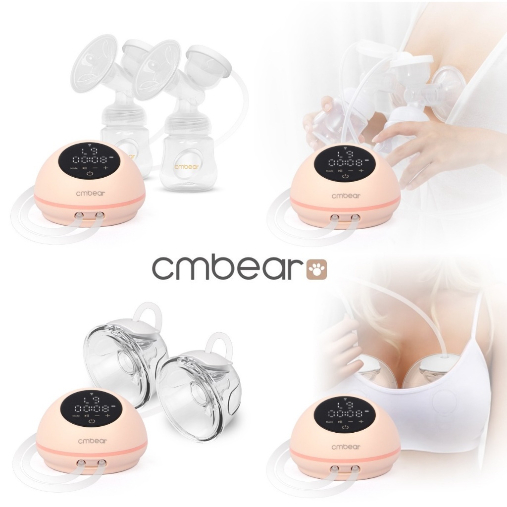 NEW! เครื่องปั๊มนมไฟฟ้า cmbear zrx-0206 แบบคู่ มีแบบกรวยปั๊มและแฮนฟรีด์ รับประกัน 6 เดือน