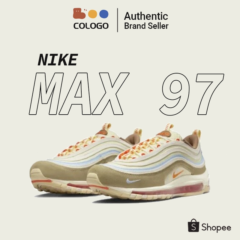 Nike Air Max 97 DX6037-781 Nike รองเท้าวิ่งชายและหญิง Alabaster Safety Orange 💯