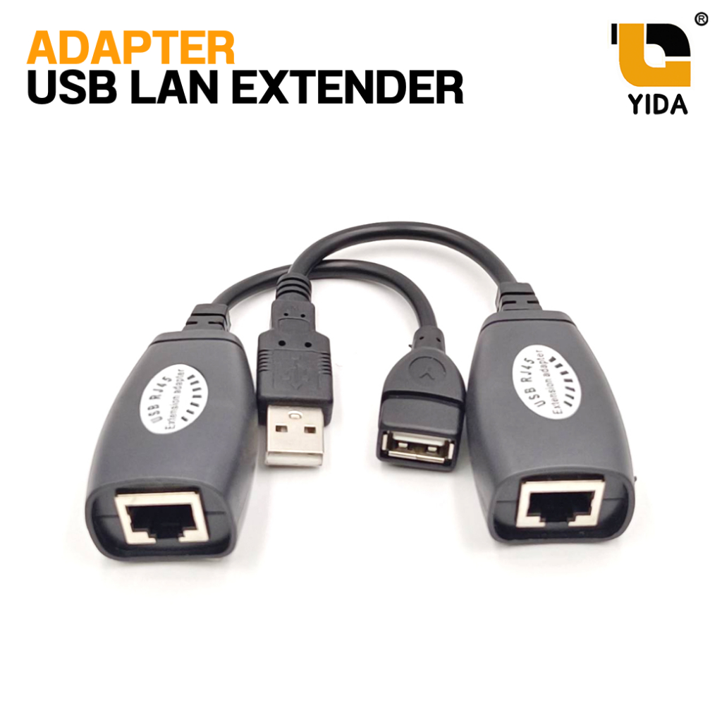 USB RJ45 Extension Adapter USB LAN Extender Up to 30m.Length ตัวแปลงสายแลนเป็นUSB 1คู่