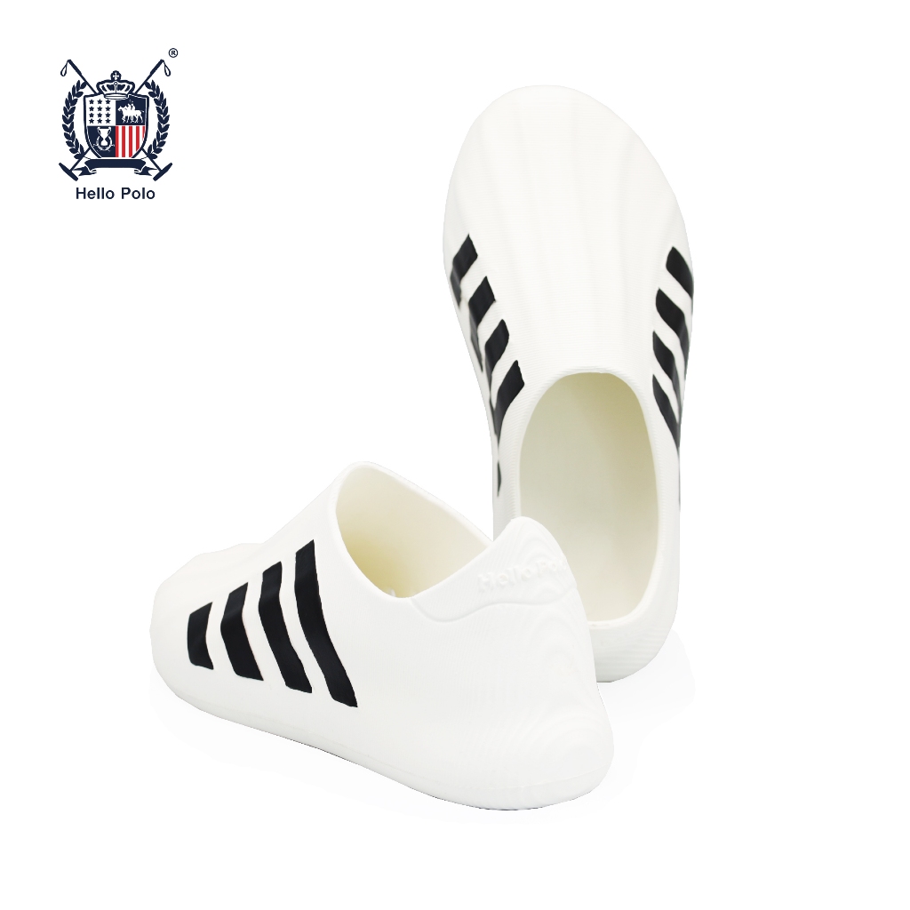 Hello Polo รุ่น HP8026 รองเท้าแบบสวม รองเท้าแตะลายแถบ พื้นนิ่ม ใส่ได้ทั้งผู้ชายและผู้หญิง พื้นสูง 3-4 CM.
