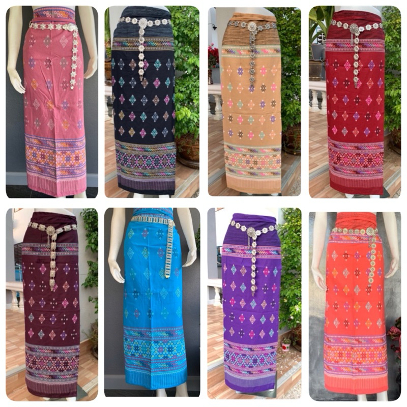 พร้อมส่ง ผ้าถุงผ้าฝ้าย พิมพ์ลาย มีเชือกผูกเอวพร้อมใส่ได้เลยค่ะ