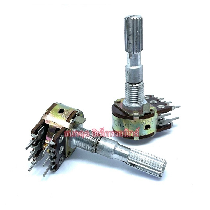 VR วอลลุ่ม 2ชั้น 6ขา ปรับค่าได้ TBM 10กิ๊ก ค่าB500K แกนยาว 30mm ราคาต่อ1ตัว – โปรปัง