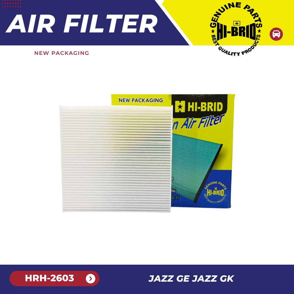 กรองแอร์ HRH-2602  HI-BRID สำหรับรถ HONDA ACCORD:ฮอนด้า แอคคอร์ด 2003  CIVIC:ซีวิค  FB,FC  (1ลูก)