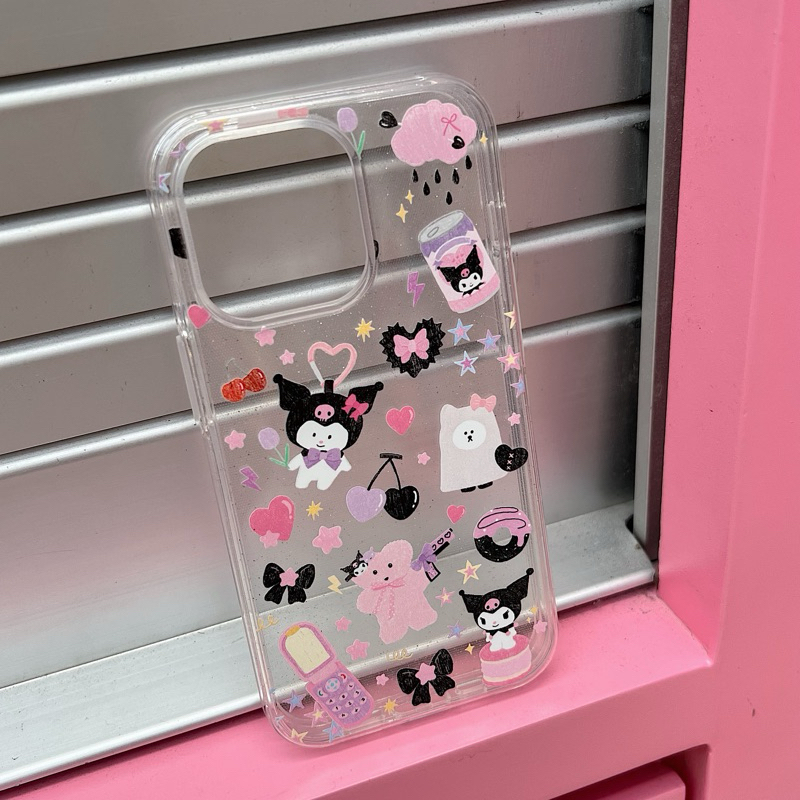 เคสไอโฟน ลาย Blueberry love Glitter - iPhone