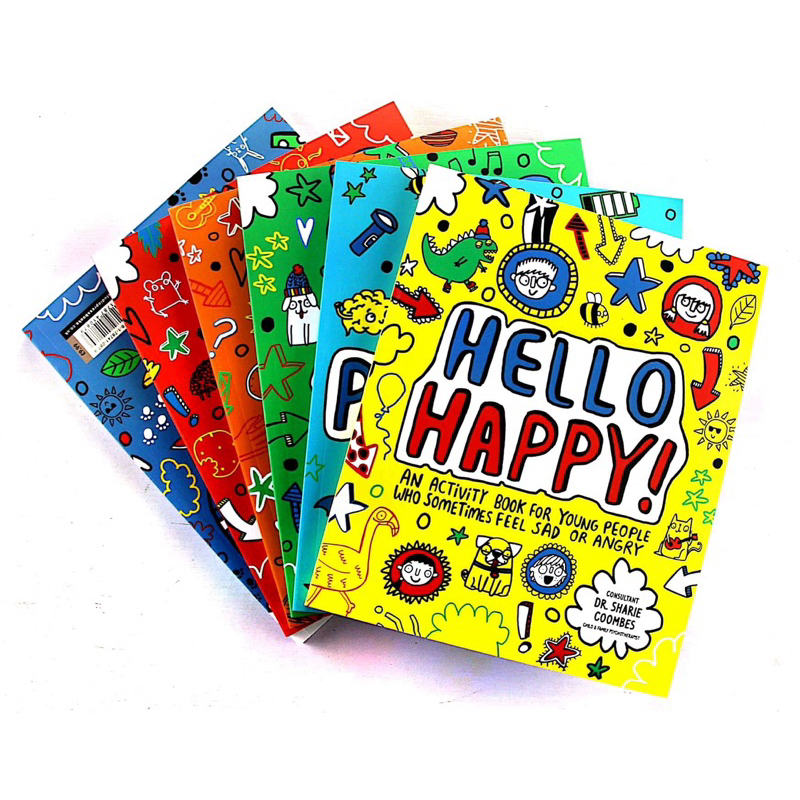 Dr. Sharie Coombes Mindful Kids 6 Books(Hello Happy,No Worries,Be Brave,Stay Strong……)Activity Book For Young People