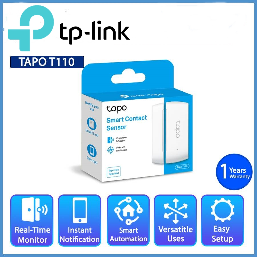 TP-LINK (Tapo T110) Smart Contact Sensor เซ็นเซอร์ตรวจจับการเปิด-ปิดของประตูและหน้าต่าง