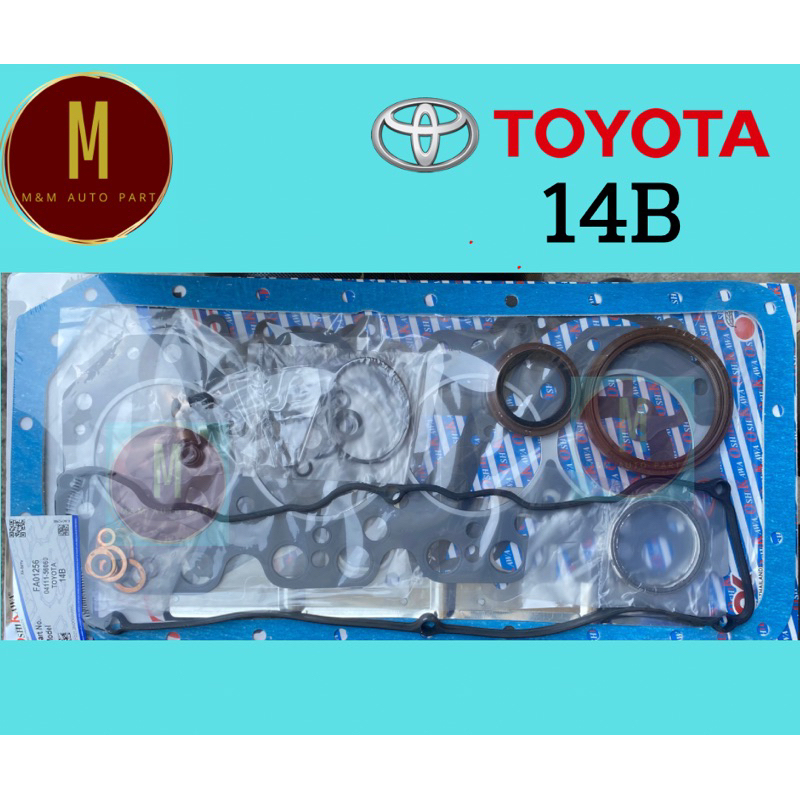 ประเก็นชุดใหญ่ TOYOTA 14B BU94 BU96 BU88 3700CC ฝาเหล็ก (103.0MM) ยี่ห้อ oshikawa