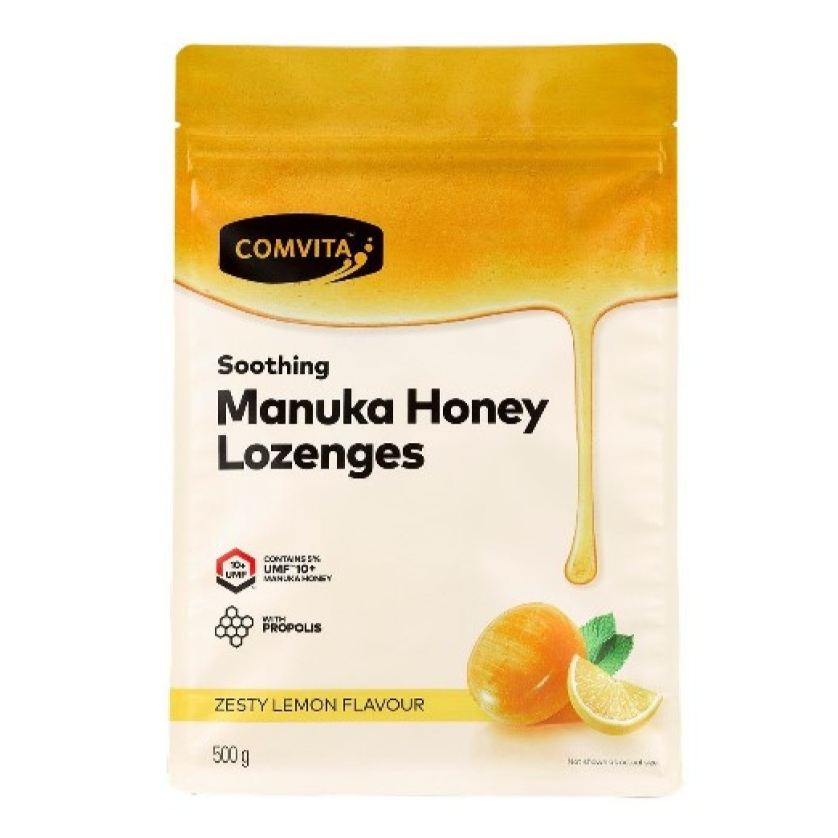 Comvita Manuka Honey Lozenges UMF10+  with Propolis (Lemon Flavour) 500g