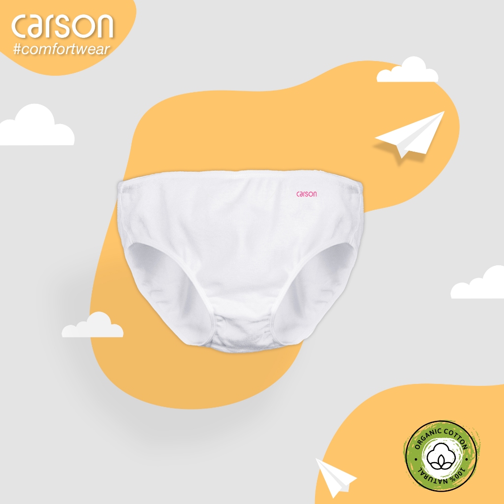 กางเกงในเด็กผู้หญิง Carson Kids  Cotton  organic แพ็ค 3 ตัว