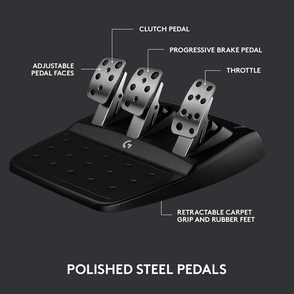 🔥ขายดีมาก🔥LOGITECH G923 Racing Wheel and Pedals TRUEFORCE สูงถึง 1,000 Hz การขับขี่ที่ตอบสนอง สำหรับ PS5, PS4, PC, Mac