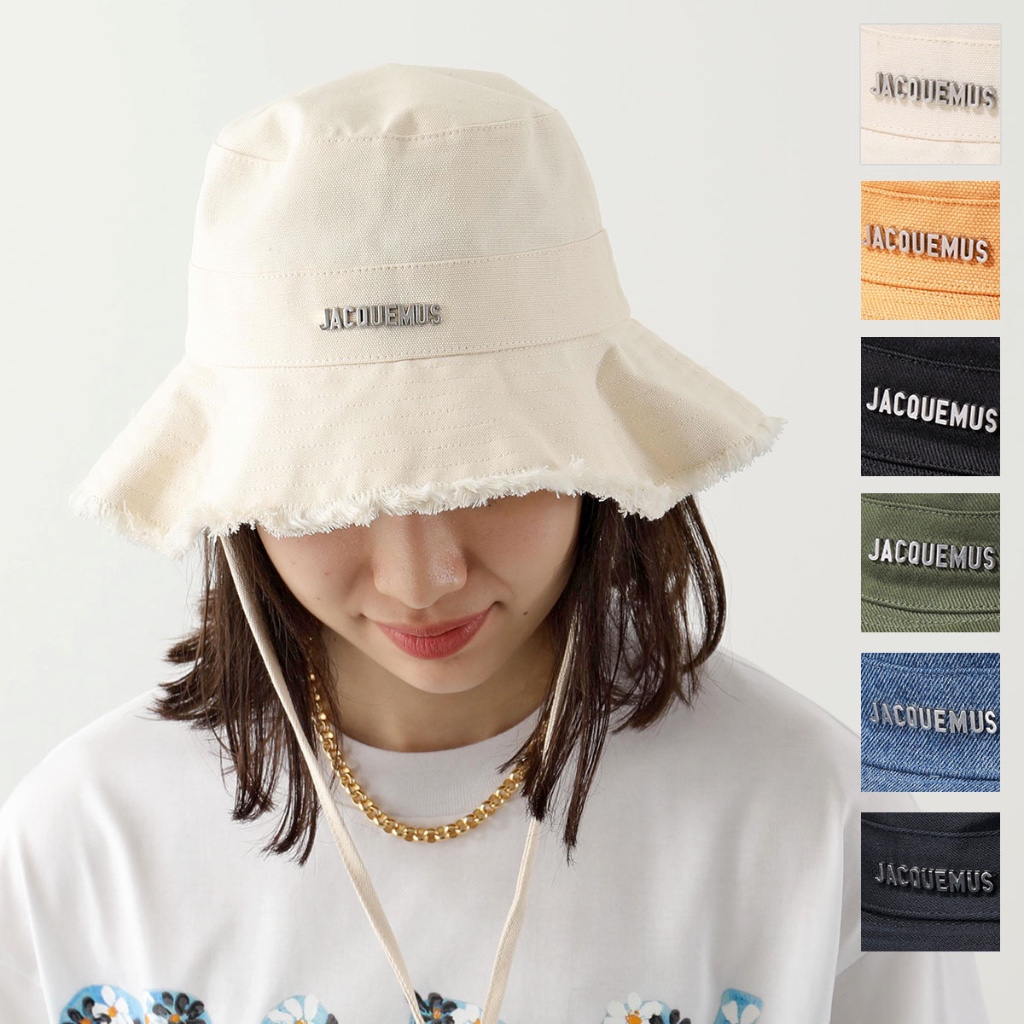 Jacquemus La Casquette Artichaut Fringe Baseball Cap Blue Le Bob Artichaut Bucket Hat Off White preorderoppa