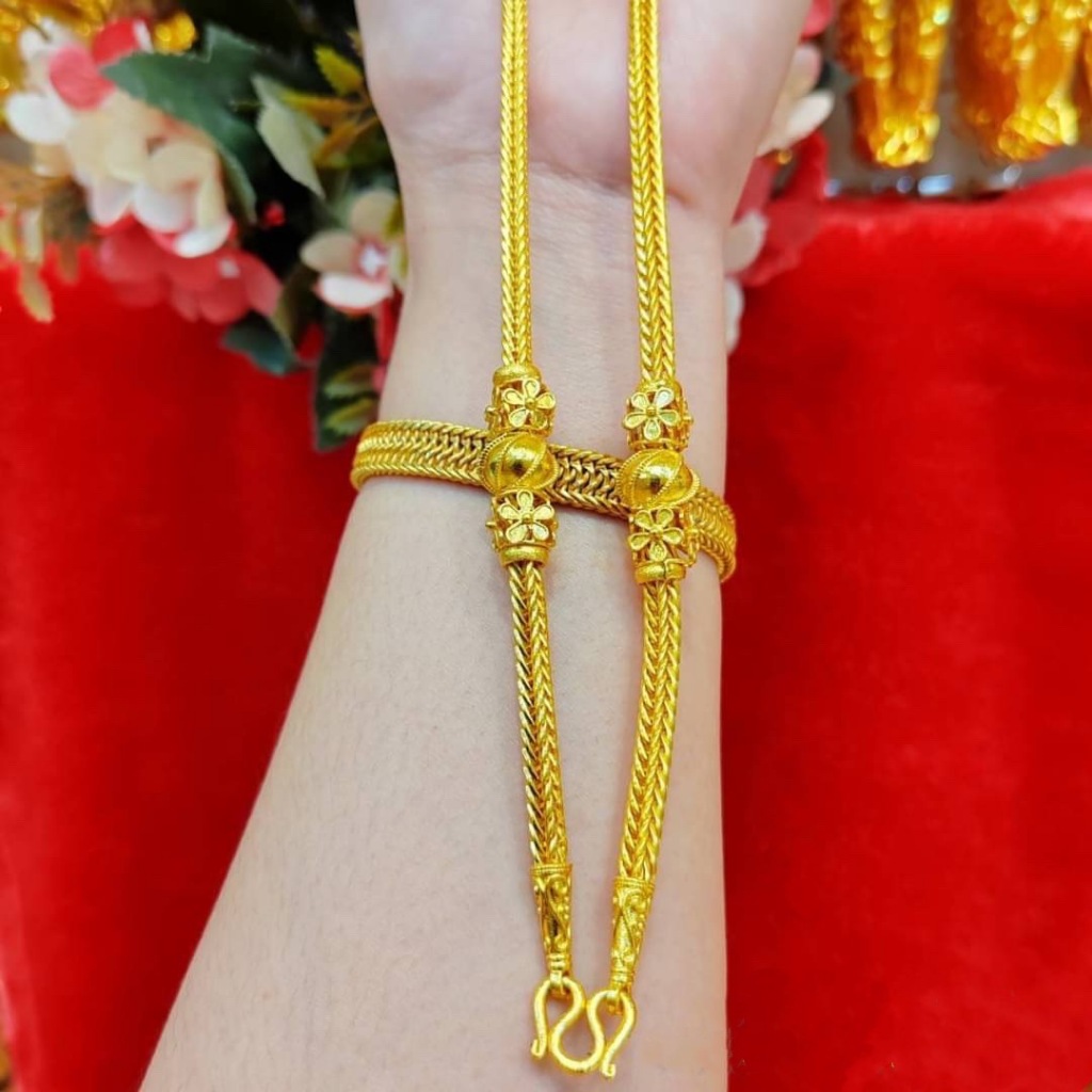 สร้อยคอทองสวยเหมือนแท้ ชุบทองหนา น้ำหนัก2บาท ขนาด5มิล ยาว20นิ้ว ทองชุบ เครื่องประดับ 0231