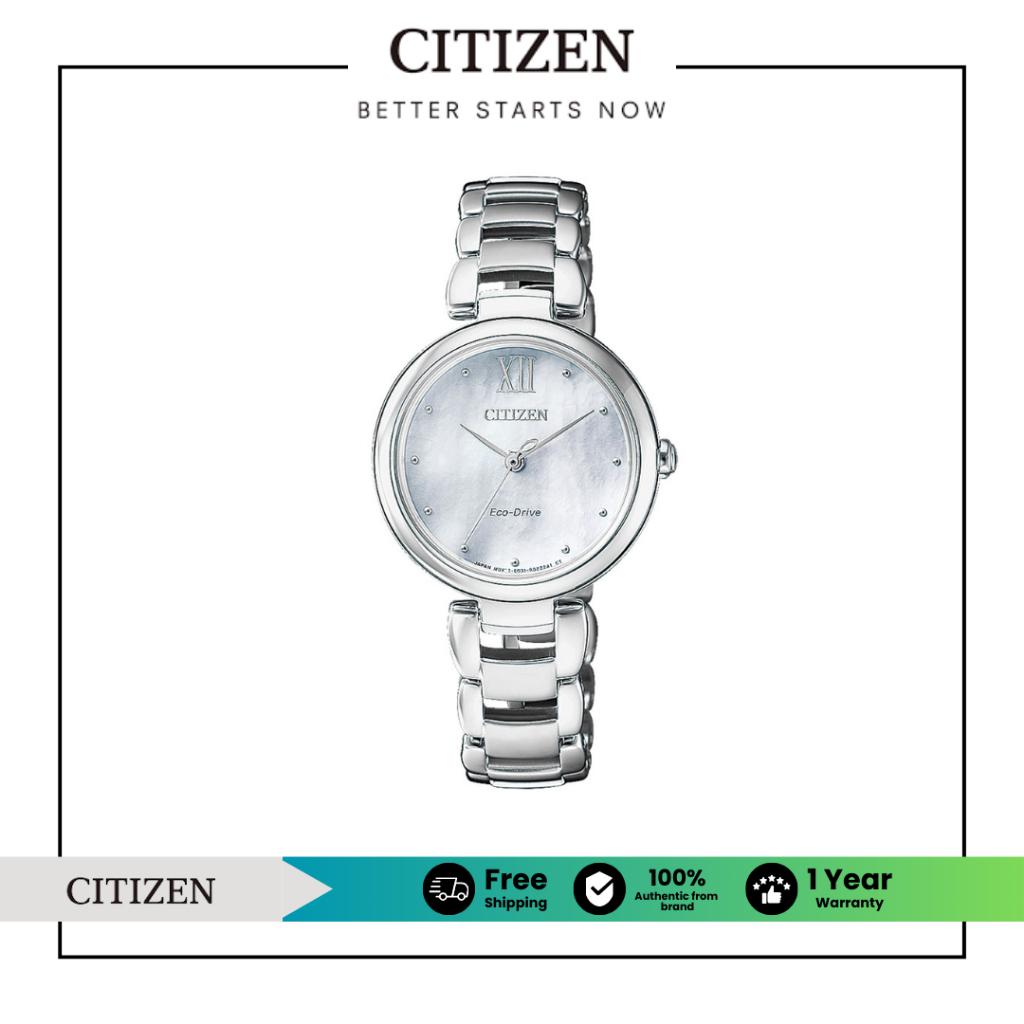 CITIZEN Eco-Drive EM0530-81D Lady Watch ( นาฬิกาผู้หญิงพลังงานแสง )
