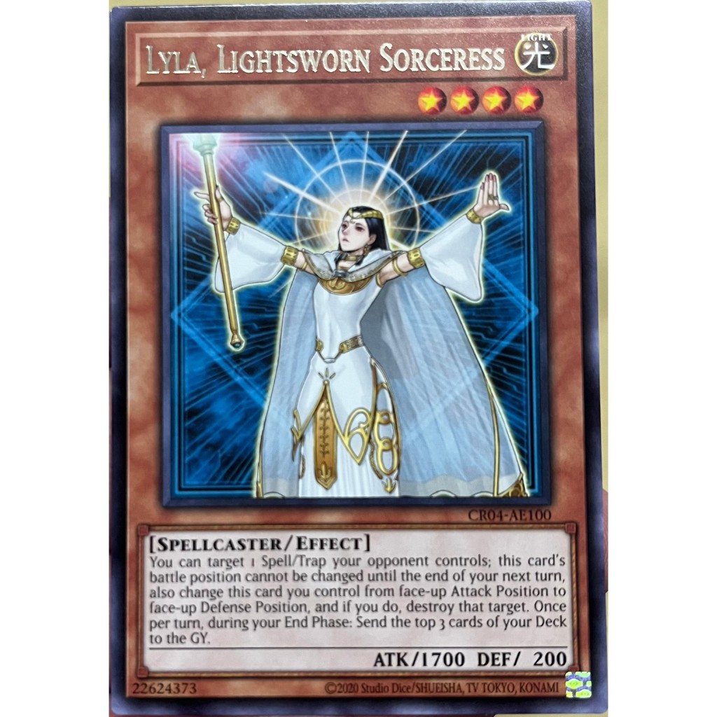 Yugioh Asia-Eng [CR04-AE100] Lyla, Lightsworn Sorceress (Rare) การ์ดยูกิแท้ถูกลิขสิทธิ์