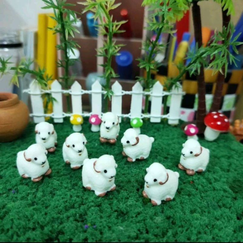 แพะ 1ตัว ตุ๊กตาแต่งสวนจิ๋ว สวนถาด ขนาดเล็ก