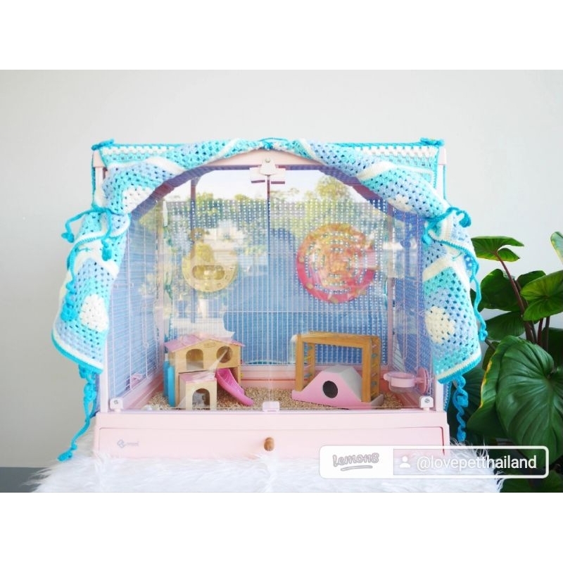 ผ้าคลุมกรงDayang ผ้าคลุมHandmade งานไหมพรมถักมือ