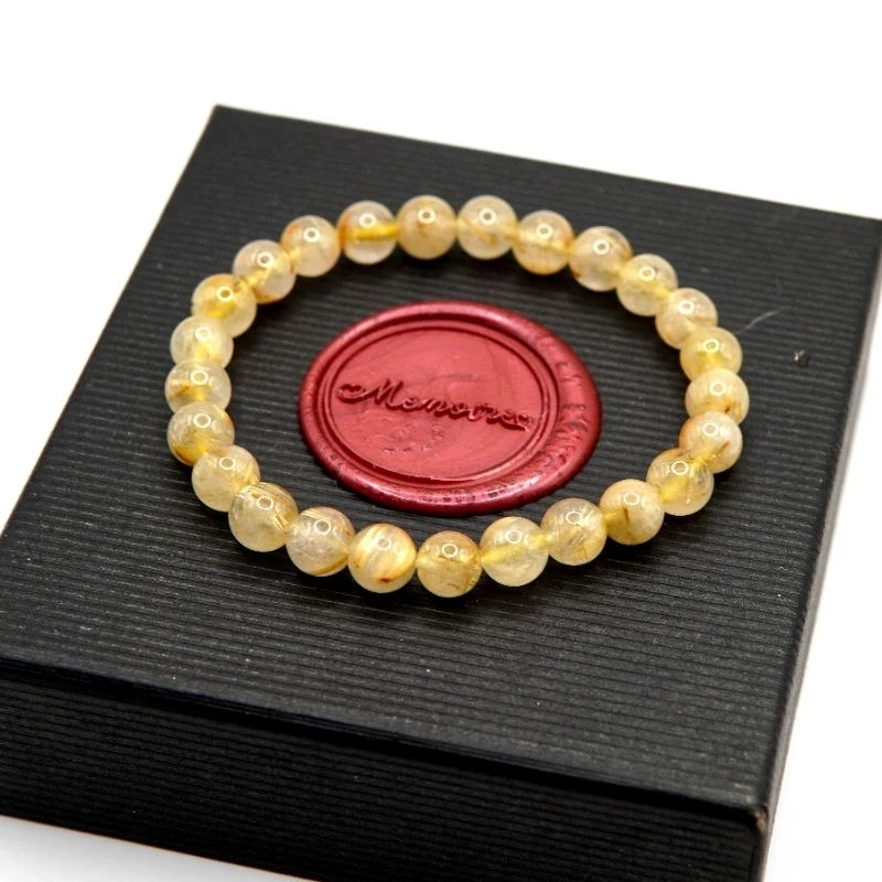 กำไลหินไหมทองแท้ Golden Rutilated Quartz | เรียกทรัพย์ เสริมโชค เจรจาดี ใส่แล้วดึงดูดเงินทอง พลังมูจัดเต็ม
