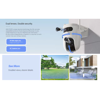 Ezviz H9C Dual 3K/5MP กล้องวงจรปิด พูดโต้ตอบได้ หมุนซ้ายขวาขึ้นลงได้ สินค้าใช้งานภายนอก (ประกัน 2 ปี)