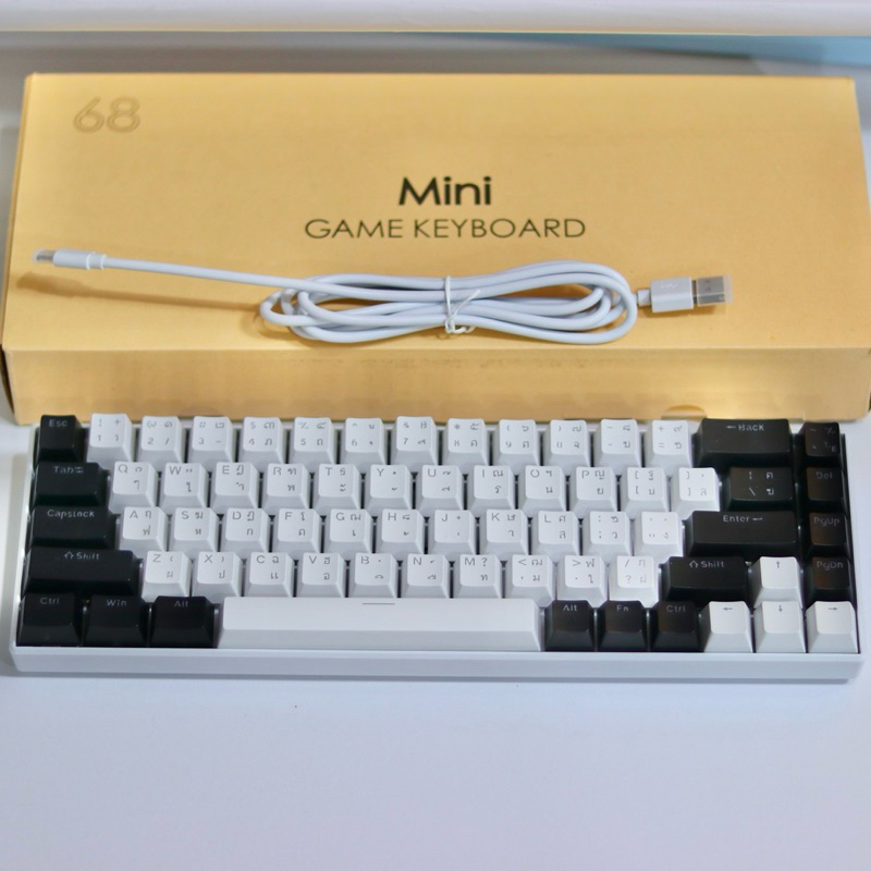 (มือสอง เหมือนใหม่) คีย์บอร์ด DEKAY68 DK68 คีย์ไทยไฟลอด Mechanical Keyboard DEKAY DK (Brown Switch)