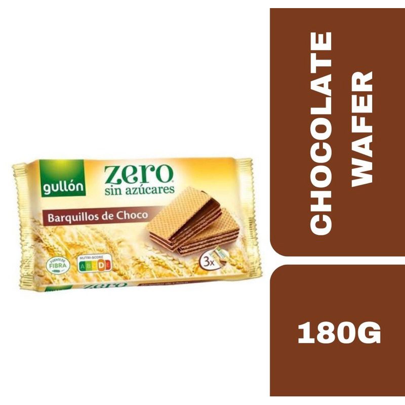 Gullon zero sugar free chocolate wafer 180g++ กูรยอง ชฟุการ์ ฟรี ช็อกโกแลต เวเฟอร์ 180 กรัม