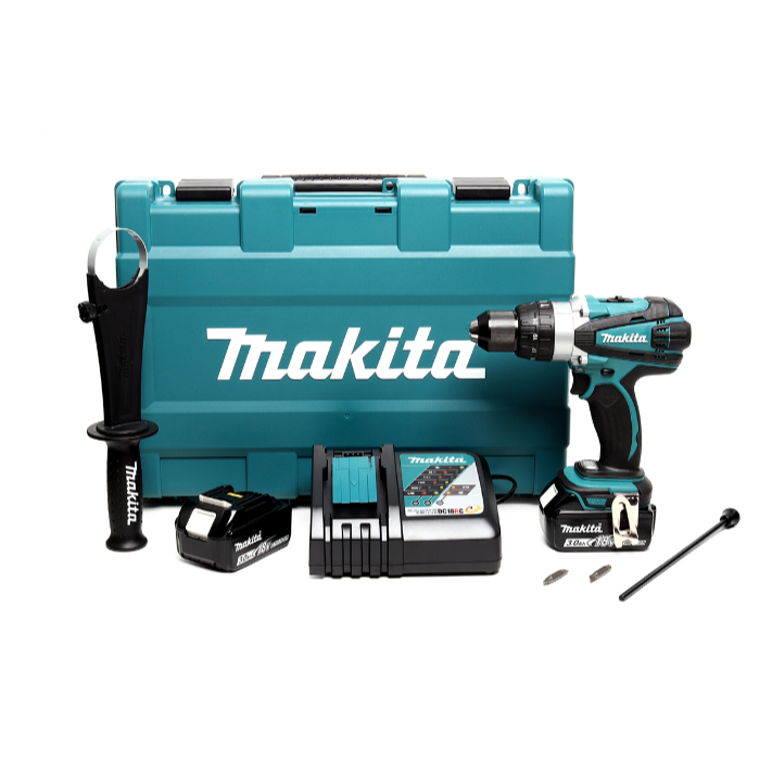 สว่านกระแทกไร้สาย MAKITA  รุ่น DHP484RFE 18 โวลต์ ขนาด 13 มม. (1/2 นิ้ว) รวมแบตเตอรี่-แท่นชาร์จ