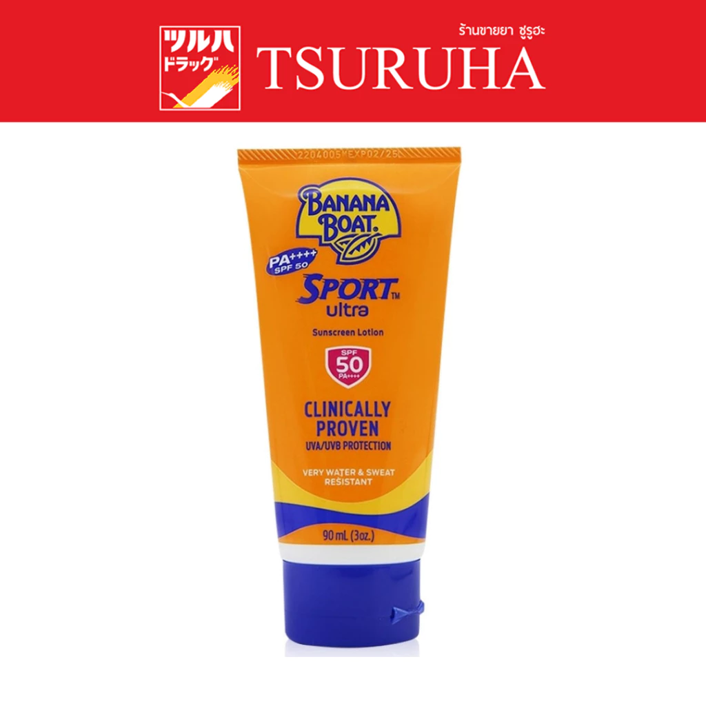 บานาน่า โบ๊ท สปอร์ต ซันสกรีน โลชั่น เอสพีเอฟ 50 พีเอ+++90มล./Banana Boat Sport Sunscreen Lotion SPF 50 PA+++ 90ml