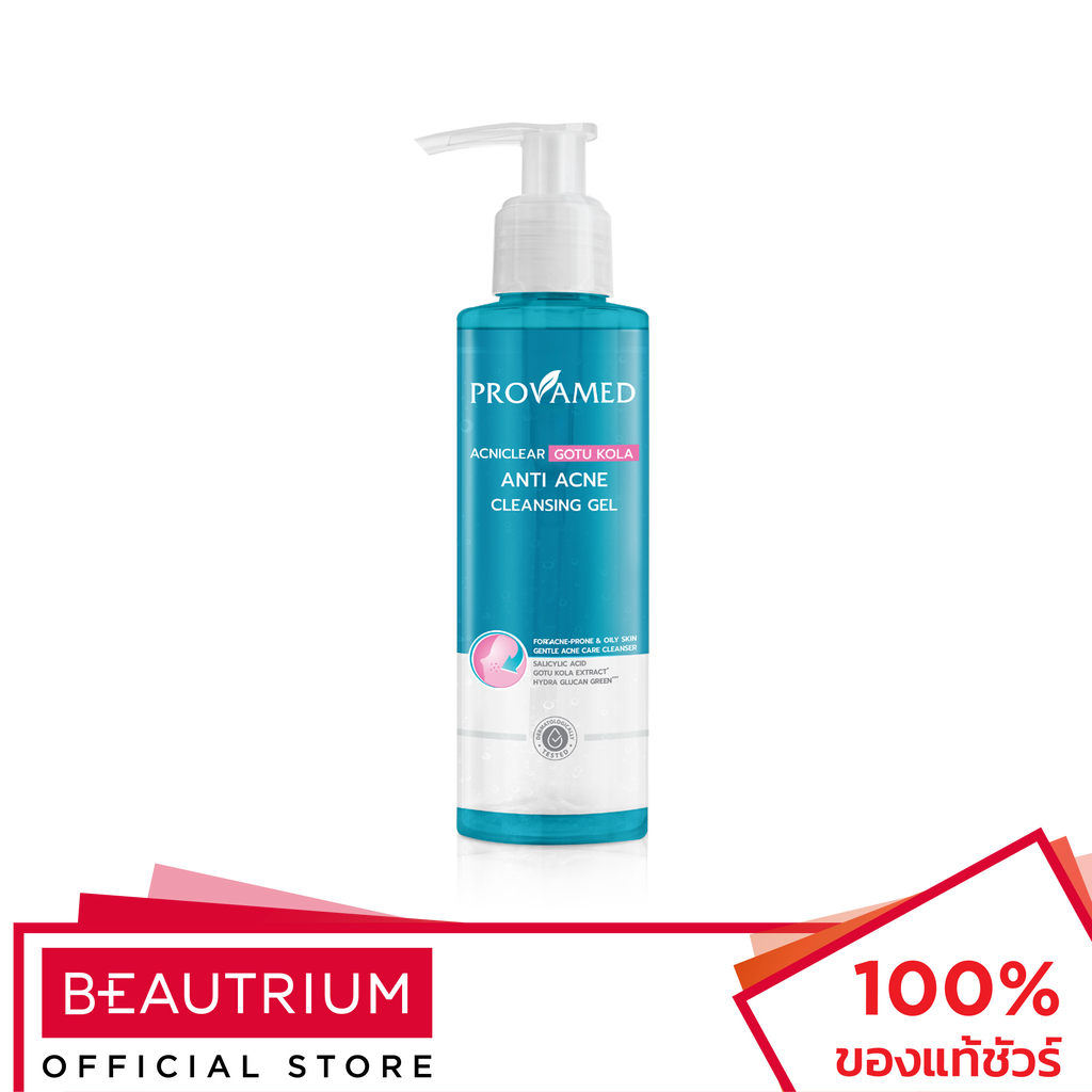 PROVAMED Acniclear Gotu Kola Anti Acne Cleansing Gel ผลิตภัณฑ์ทำความสะอาดผิวหน้า 120ml