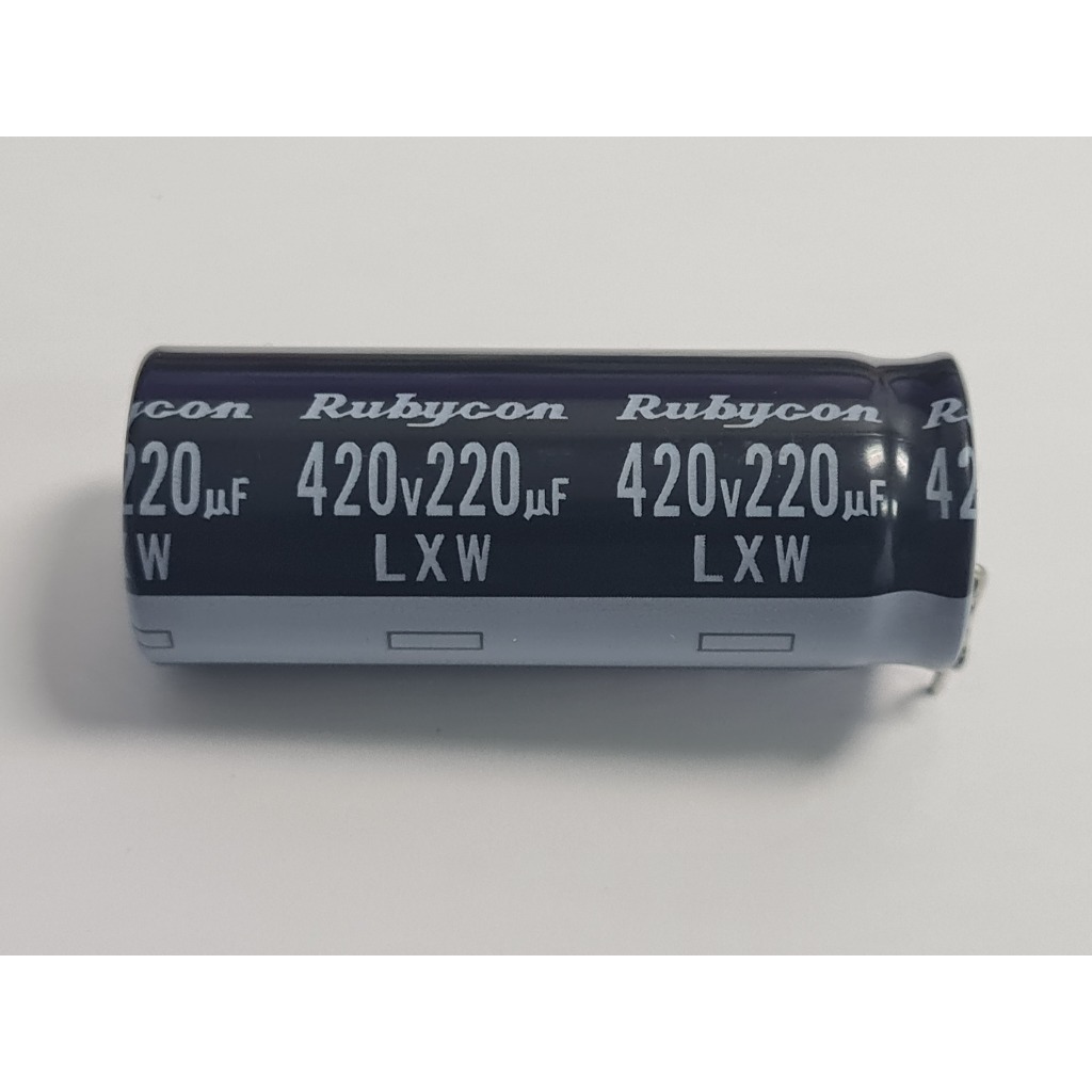คาปาซิเตอร์ 220uF 420V Rubycon Capacitor 220uf 420V 105C