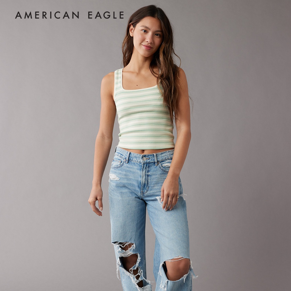 American Eagle Square-Neck Main Squeeze Tank Top เสื้อกล้าม ผู้หญิง (NWTT 036-5927-300)