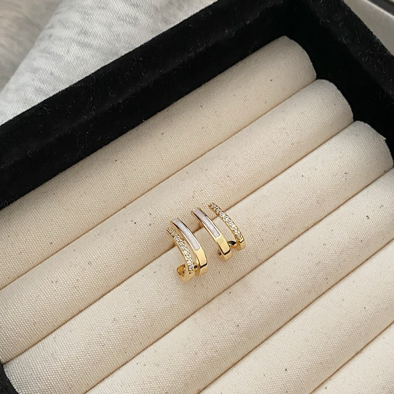 two tone earrings - morning.earrings