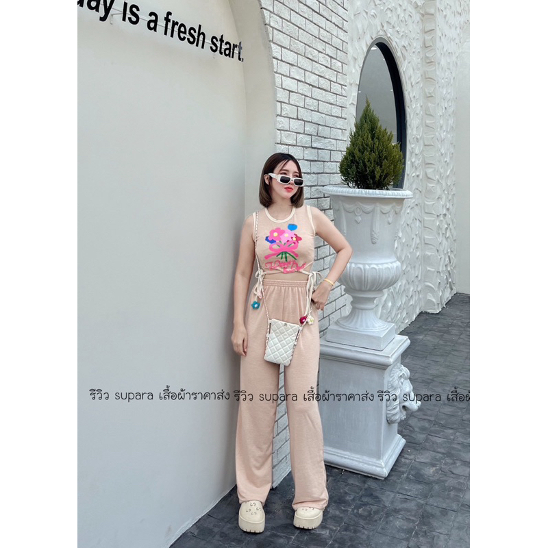 ชุดเซ็ตดอกไม้ เสื้อ+กางเกง