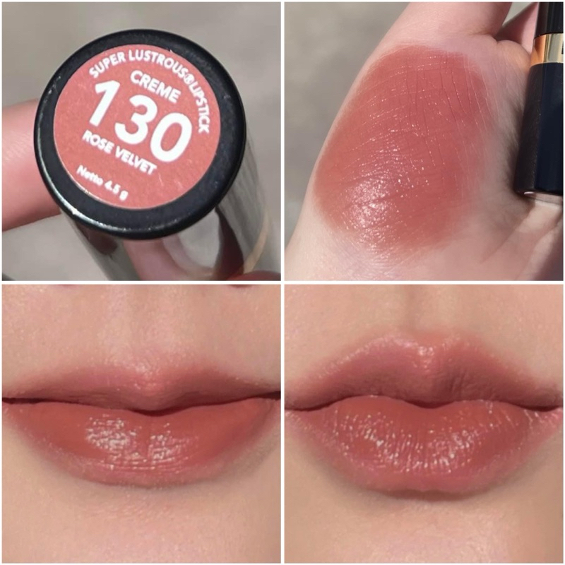 ลิปนู้ดชมพูน้ำตาลตุ่นๆ เบอร์ 130 Rose Velvet สีนี้โคตรปัง นู้ดสวย ดูแพง เนื้อดี ปากฉ่ำไม่ไหว