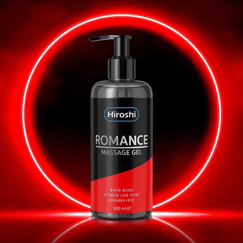 เจลหล่อลื่น Hiroshi Romance เนื้อเจลนุ่มลื่น กลิ่น Ultimate Love เซ็กซี่ เย้ายวน ปริมาณ 300 ml (สีแดง)