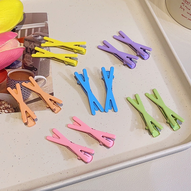 COD🌈1บาท กิ๊บหนีบผม Ins หัวใจเหล็กข้ามคลิปผมนักเรียนคลิป BB คลิปน่ารักคลิปบาร์-Tender