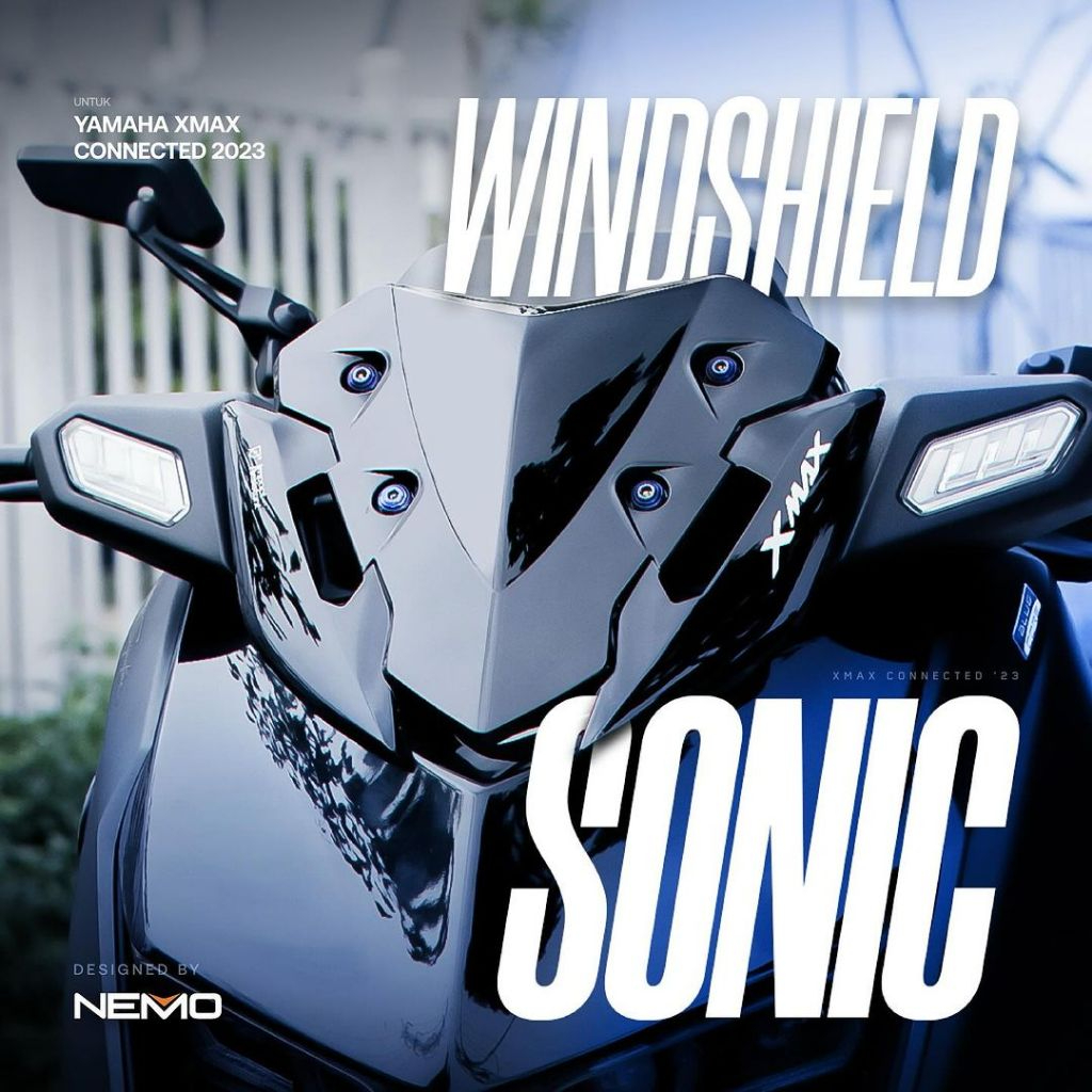 ชิวหน้า NEMO SONIC Xmax300 2023-2025 บังลมหน้า  **ทนต่อแรงกระแทก** Xmax 300