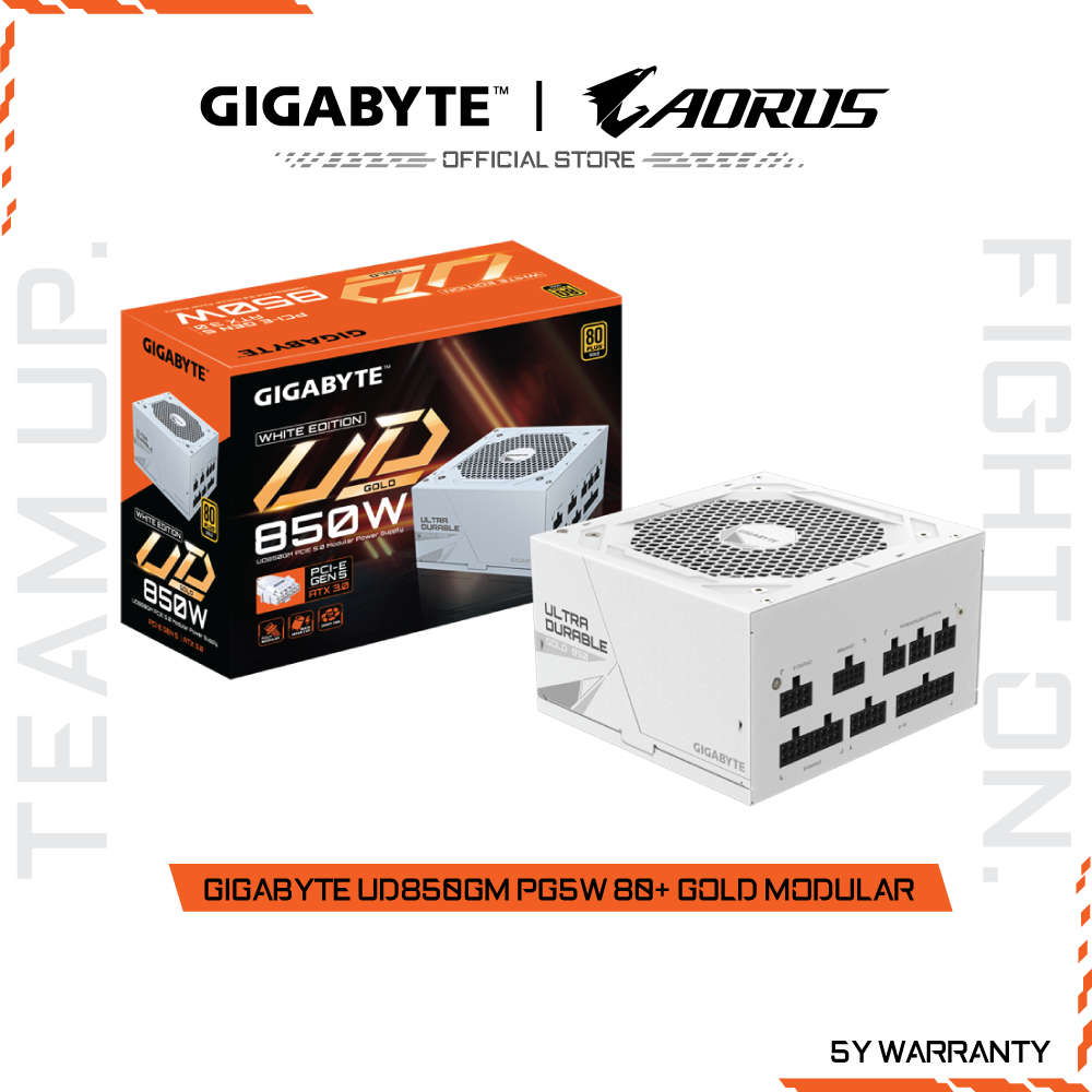 GIGABYTE UD850GM PG5W 80+ GOLD POWER SUPPLY MODULAR (GP-UD850GM PG5W)