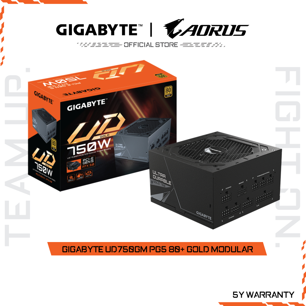 GIGABYTE UD750GM PG5 80+ GOLD POWER SUPPLY MODULAR (GP-UD750GM PG5)