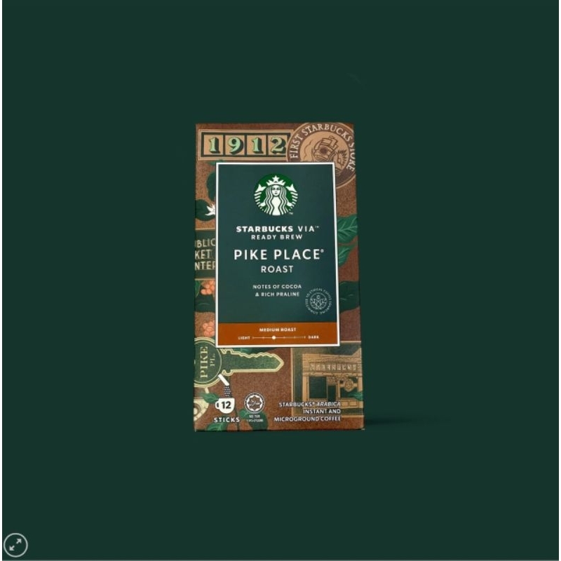 Starbucks VIA Pike Place Roast. กาแฟสตาร์บัค​ส์ เวีย ไพค์ เพลส โรสท์