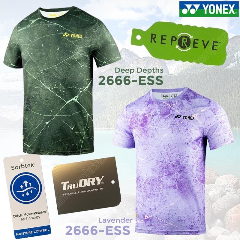 【 ของแท้ % 】รุ่นใหม่! เสื้อยืดคอกลม โยเน็กซ์ 2666-ESS (2666-ESS)
