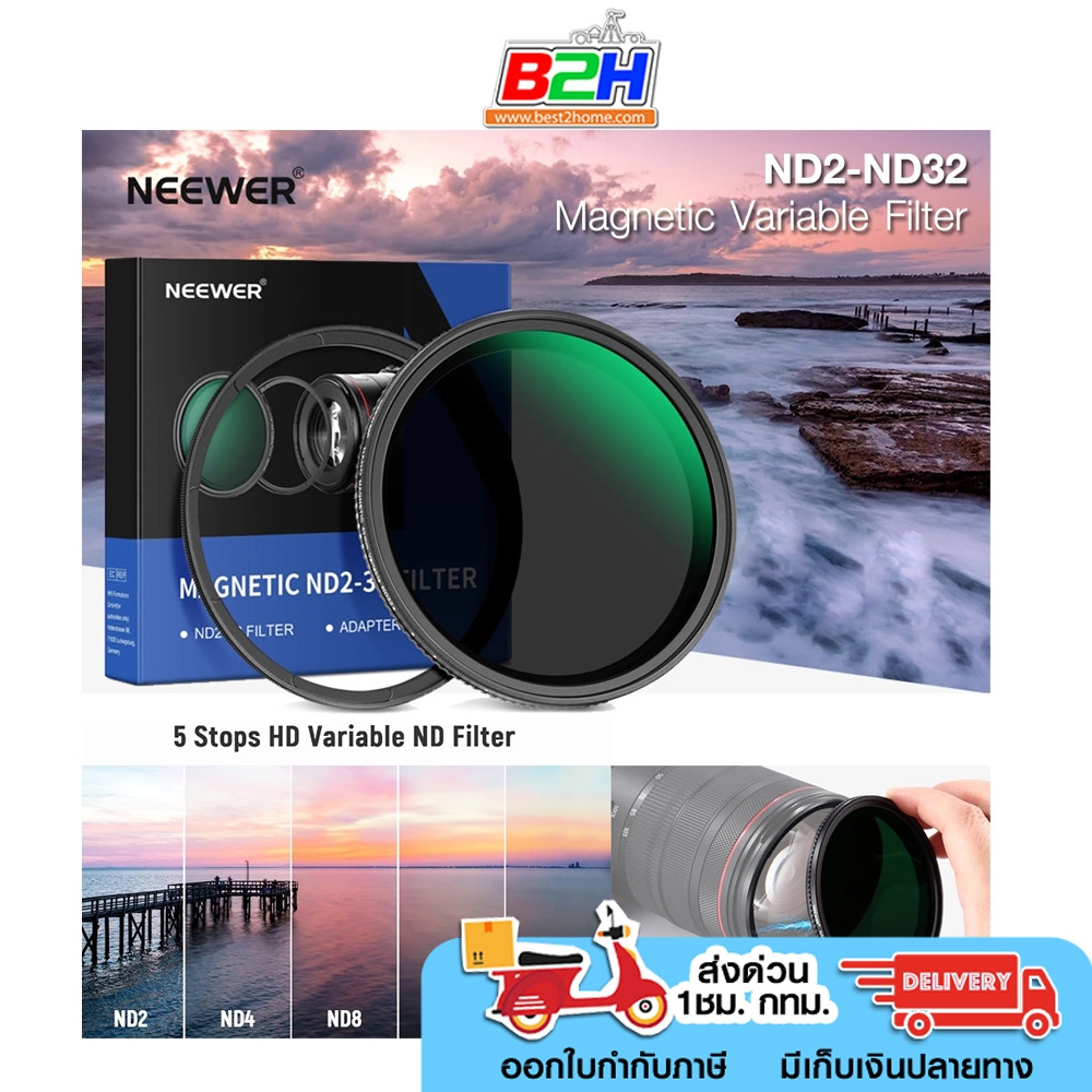 NEEWER MAGNETIC VARIABLE ND FILTER HD ND2-ND32 ฟิลเตอร์