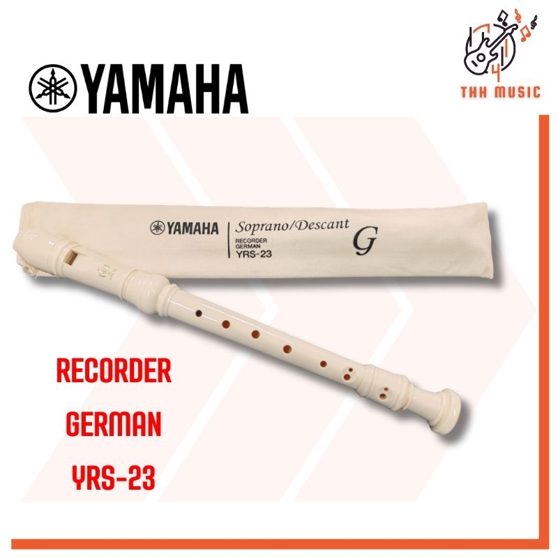 ( ของแท้ 100% ) Yamaha ขลุ่ย รีคอร์เดอร์ YRS-23G recorder Fingering Flute Gemany Key 20 ช่อง คีย์ C