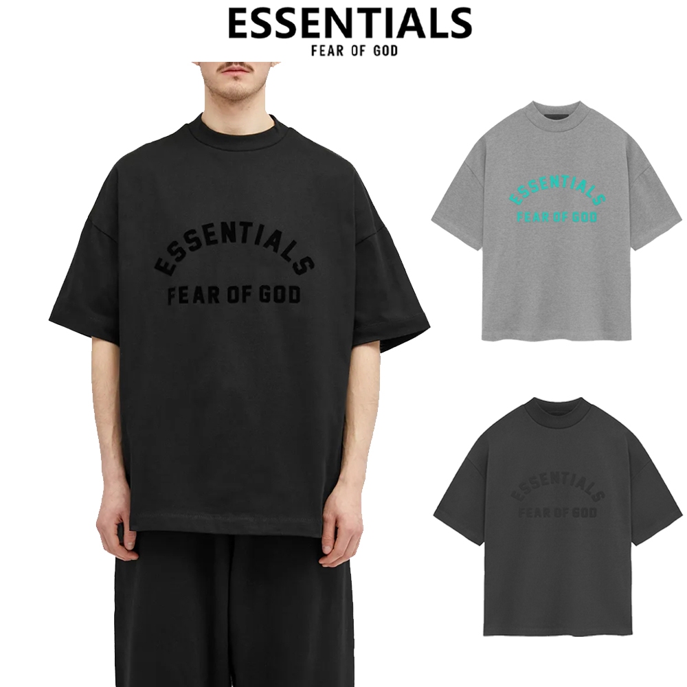 New เสื้อยืด Fear Of God Essentials(เอสเซนเชียล) แท้100% เสื้อยืดแขนสั้น SS24 Crewneck T-Shirt
