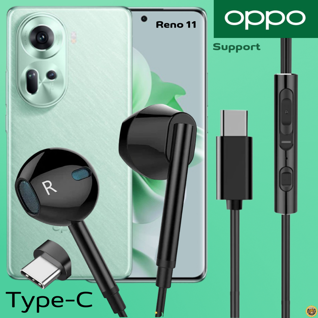หูฟัง สมอลทอล์ค OPPO Type-C ออปโป้ Reno11 ไทป์ซี สวมใส่สบาย เบสนุ่ม เสียงดี เล่น-หยุดเพลง เพิ่ม-ลดระดับเสียงได้ M15