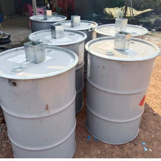 ถังเผาถ่านไร้ควัน เตาเผาถ่านไร้ควัน ขนาด 200 ลิตร