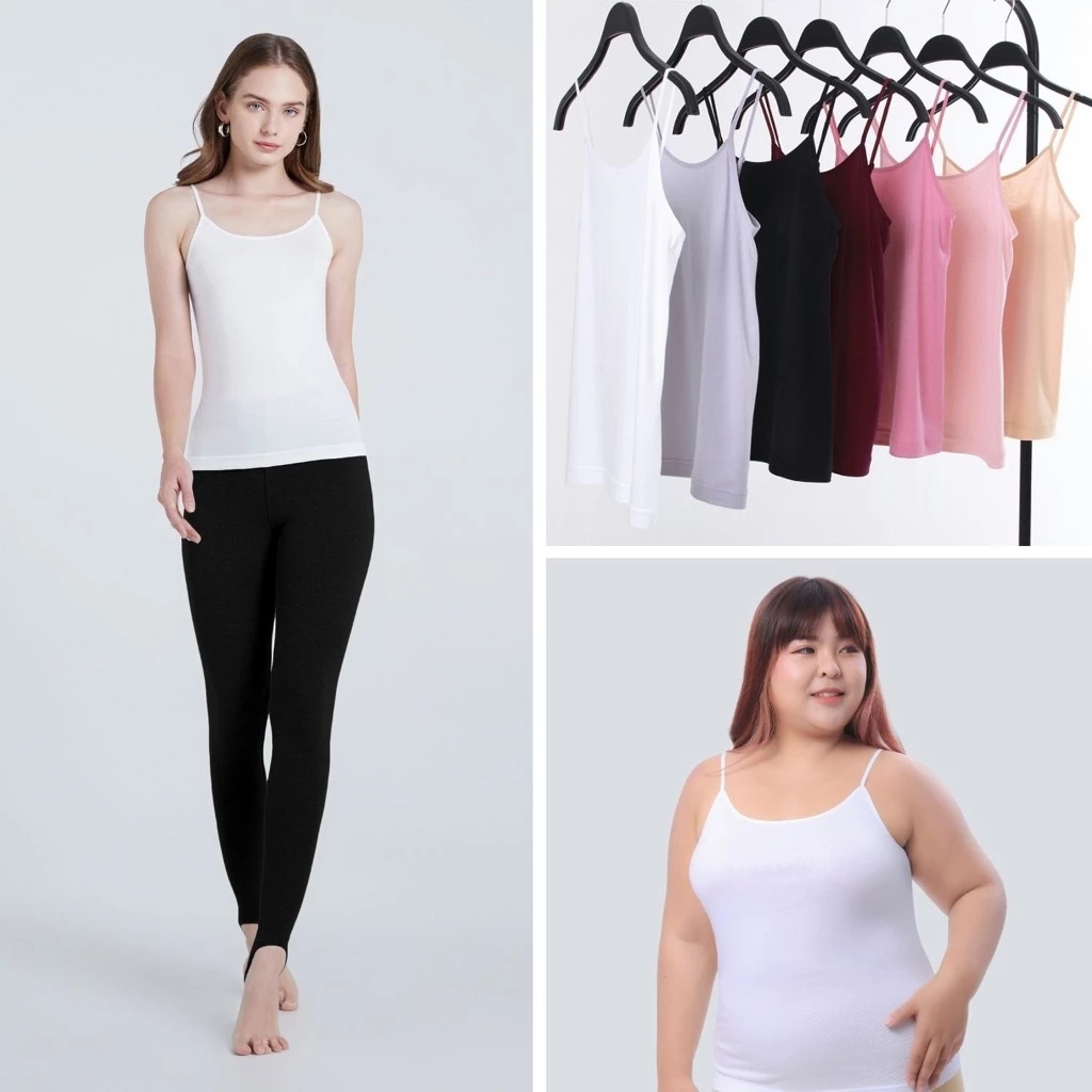 CHERILON EcoWear เชอรีล่อน เสื้อสายเดี่ยว สายเดี่ยว ผ้านุ่มมาก เย็นสบาย ระบายอากาศดี สายบ่าปรับได้ NIC-BSVRY1 NIC-BSVRY3