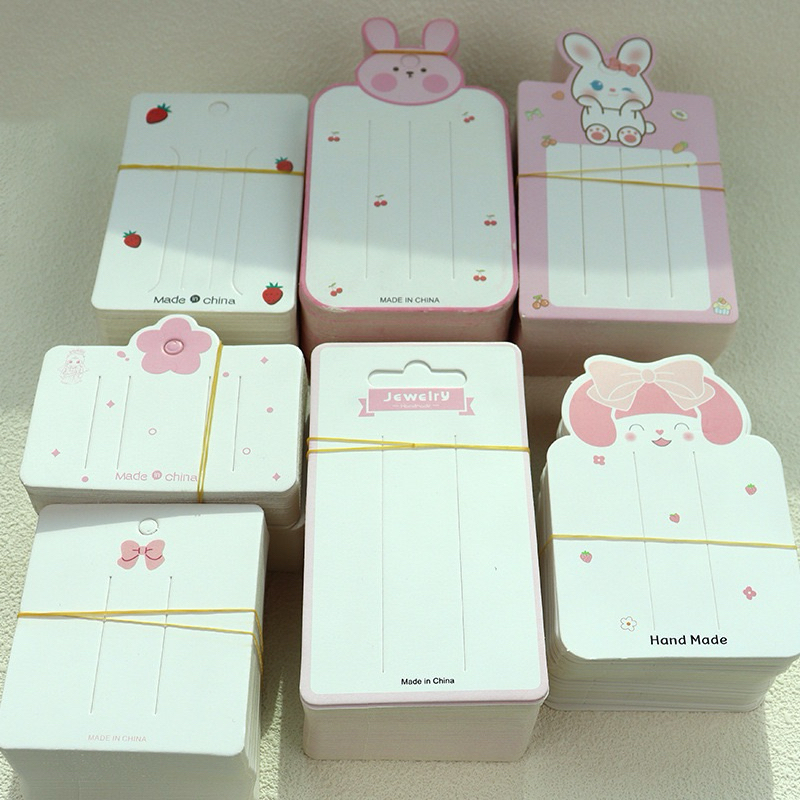 แป้นกระดาษสำหรับติดกิ๊บ ลายน่ารัก 50 แผ่น พร้อมส่งจาก กทม.
