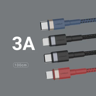 [ส่งไว] Orsen by Eloop S51/S53 สายชาร์จเร็ว 3A USB Type C to L 27W USB Type C to C สายถักยาว 1 เมตร Data Cable