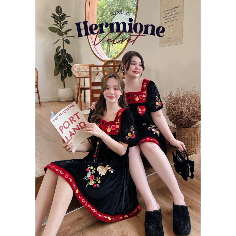 BLT Brand : Hermione Velvet 🐰มือ2เทียบ1  FreeSize📍ผ้ากำมะหยี่