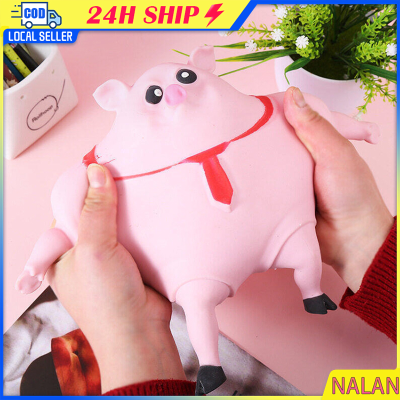 หมูบีบ ตุ๊กตาหมู ตุ๊กตาซิลิโคนลดความเครียด ยืดได้ บีบอัดนุ่มนิ่ม ร้านอยู่กรุงเทพ